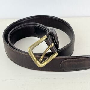Coach Belt 6302 Glove Tanned Cowhide Belt Solid Brass Buckle Size 34